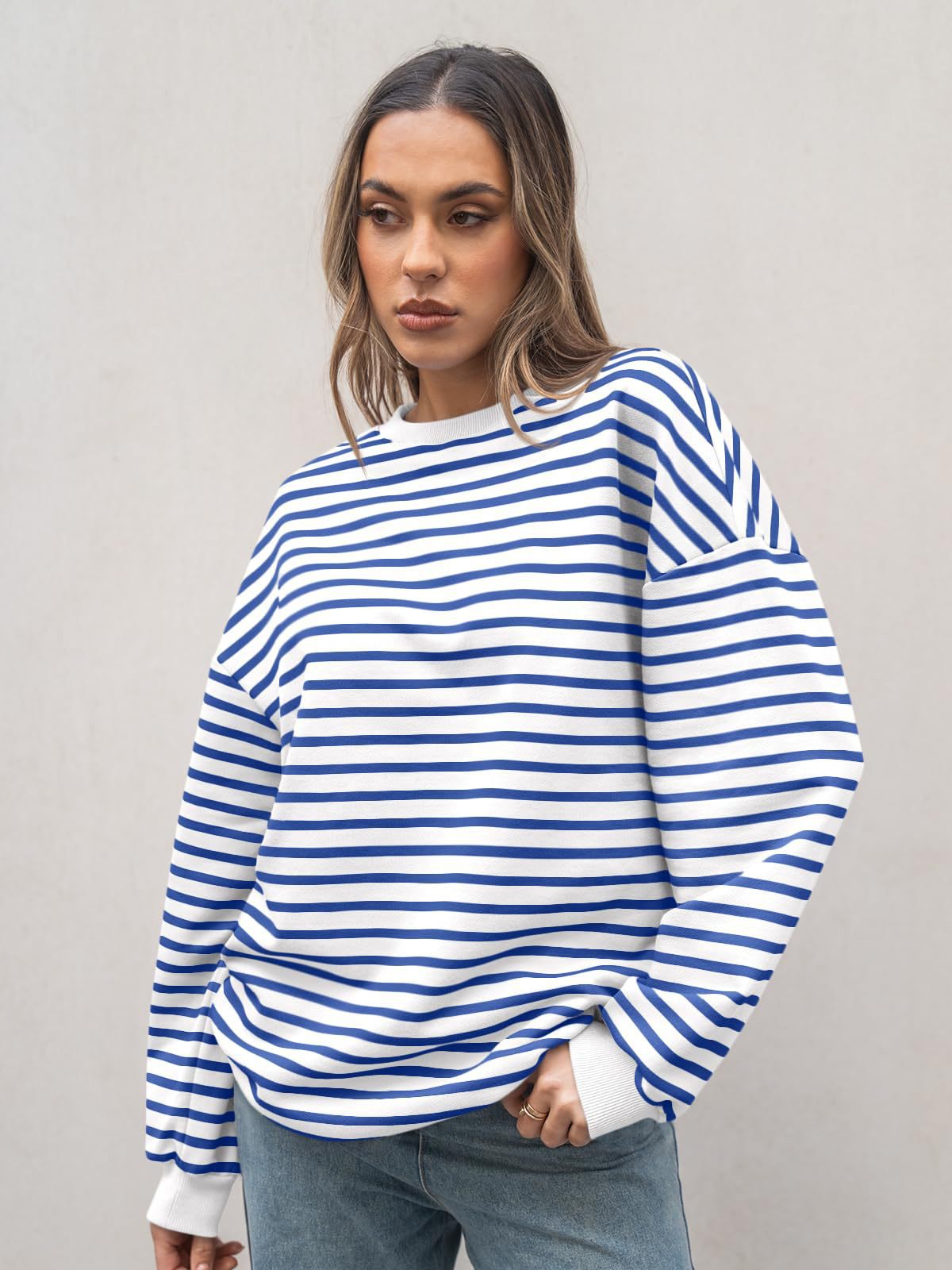 Casual Striped Long Sleeves Sports Hoodies