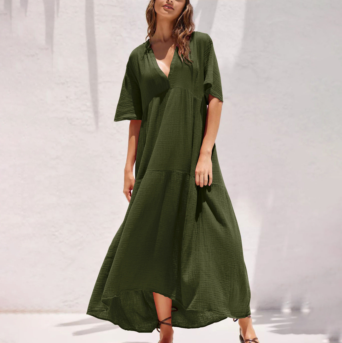 Summer V Neck Long Maxi Dresses