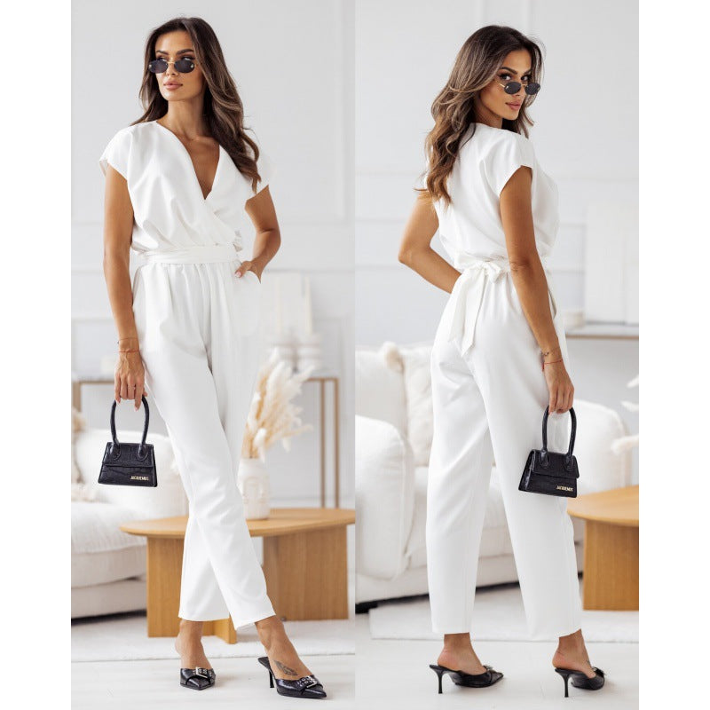 Casual Summer Short Sleeves Jumpsuits