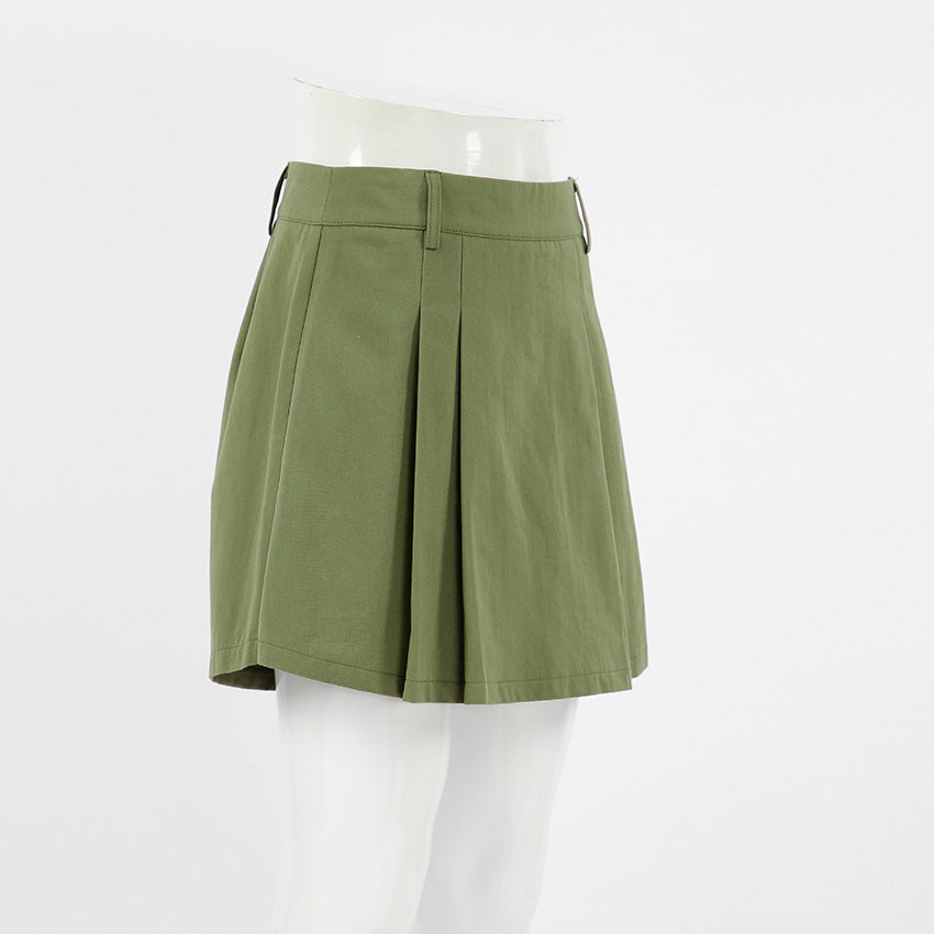 Summer High Waist 100% Cotton Sheath Short A Line Skirts