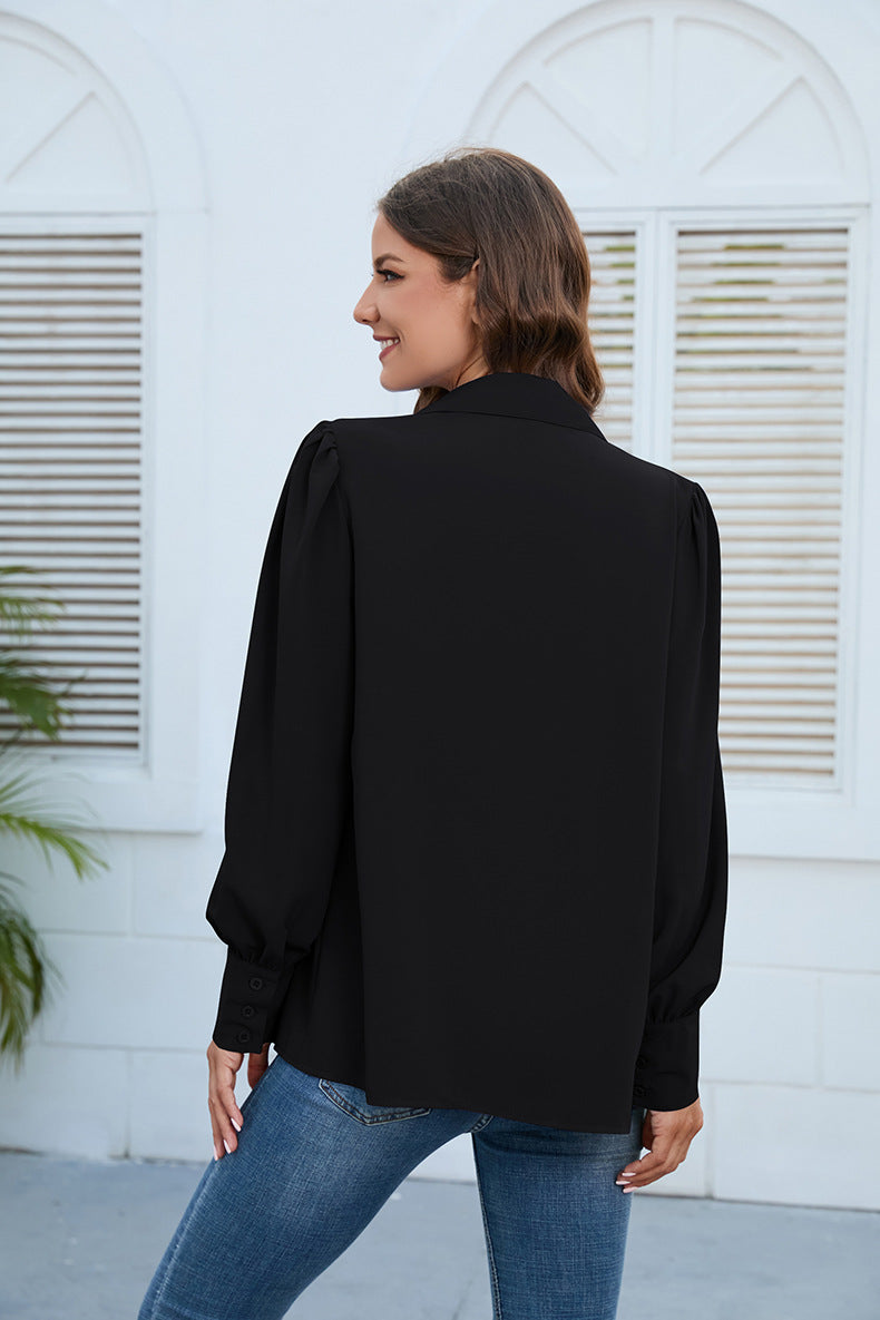 Casual Chiffon Long Sleeves Blouses for Women