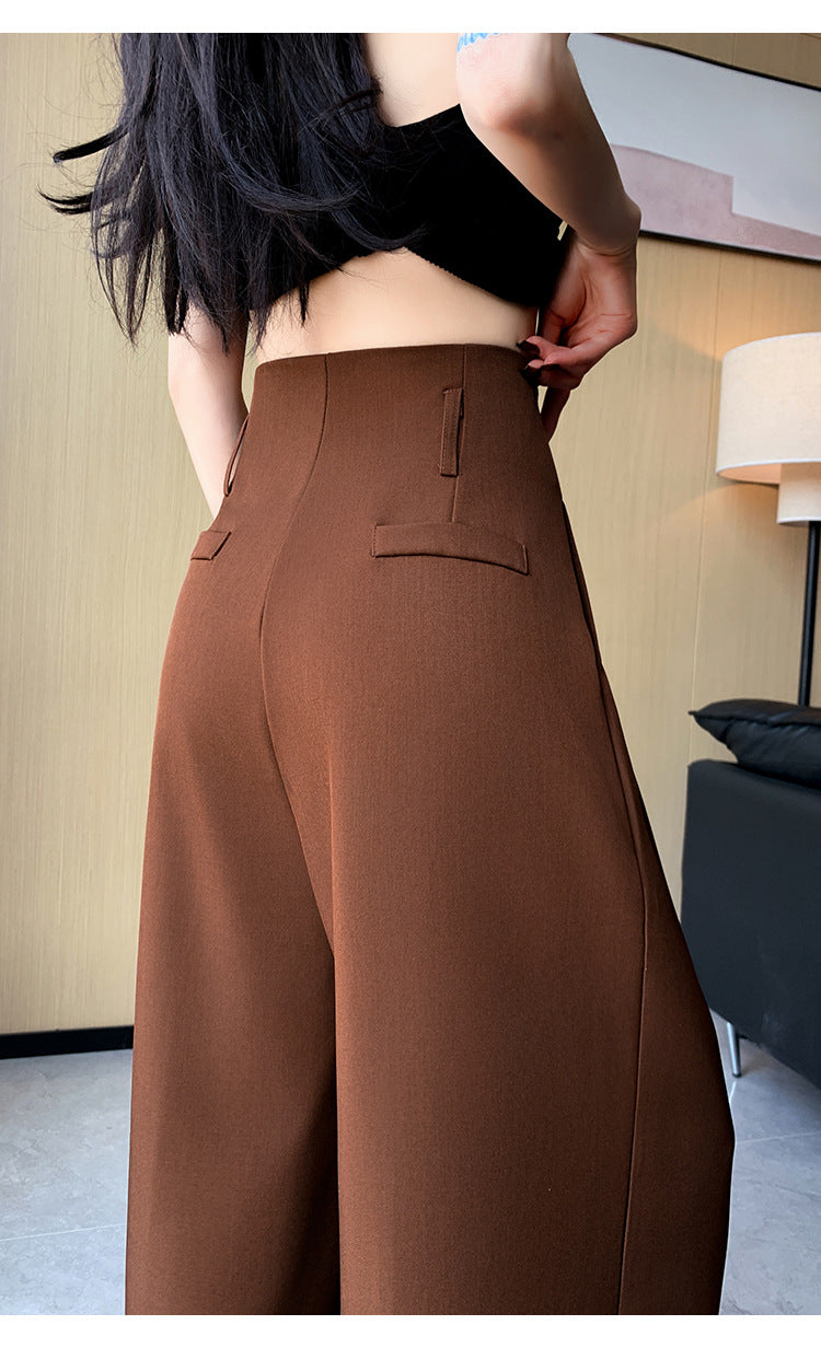 Casual High Waist Loose Long Straight Pants