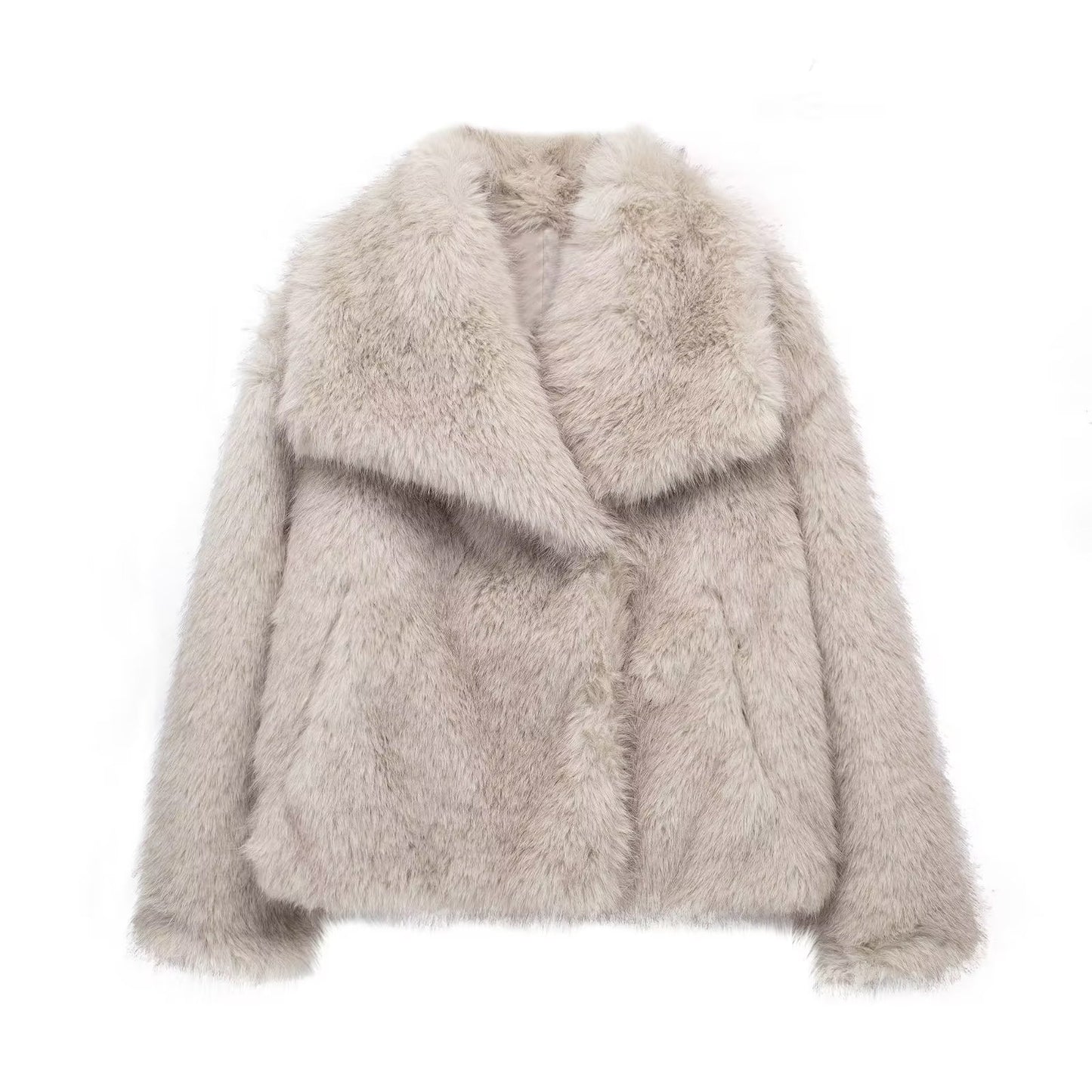 Fashion Artificial Fox Fur Winter Women Jacket Coats