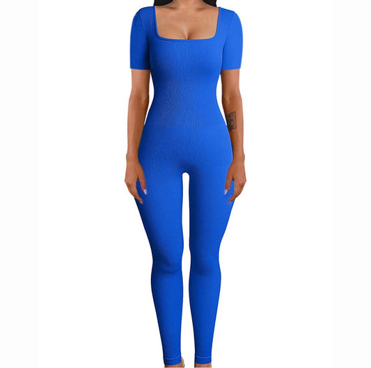 Sexy Short Sleeves Sports Jumpsuits for Women