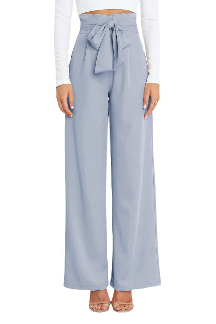 Elegant Office Lady Summer Wide Legs Pants