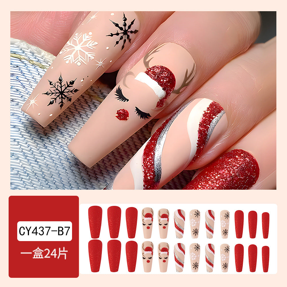 Classy Red Christmas Nails for Women