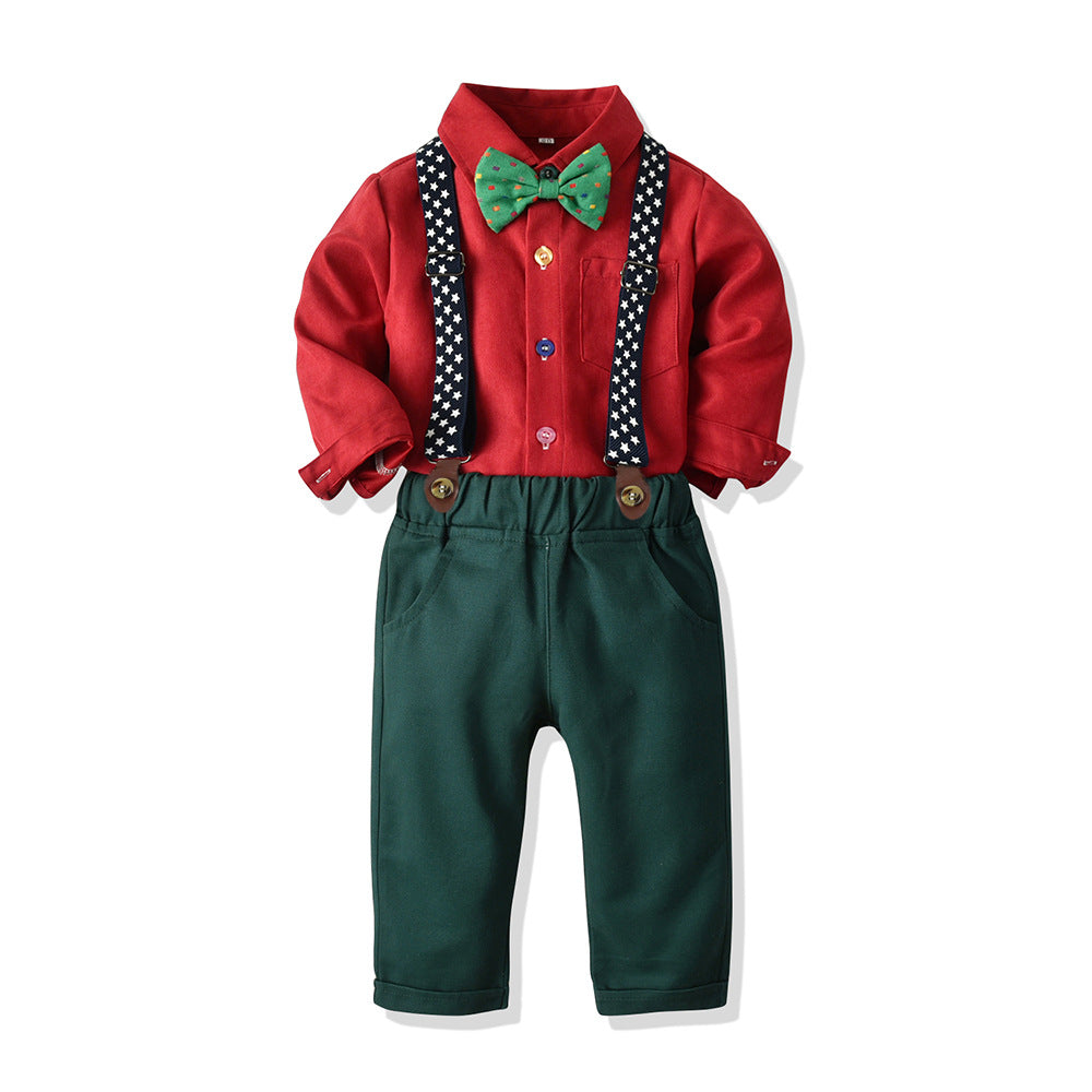 Christmas Long Sleeves Shirts and Pants for Boys