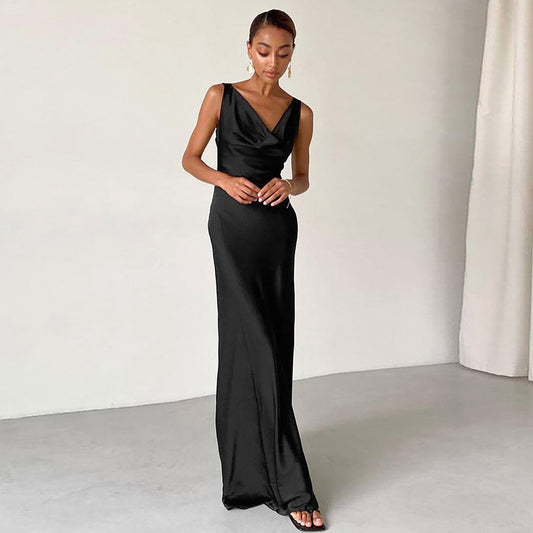 Summer Backless Long Back Party Dresses