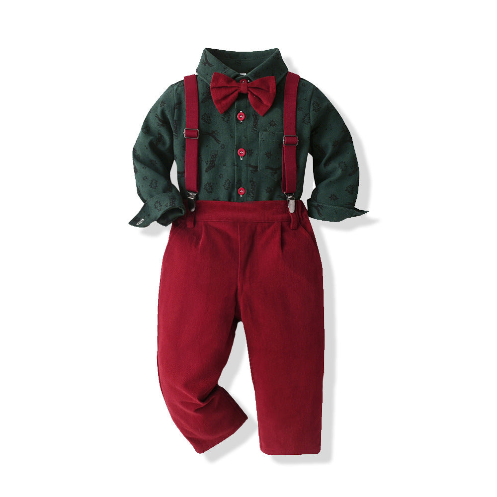 Christmas Long Sleeves Shirts and Pants for Boys