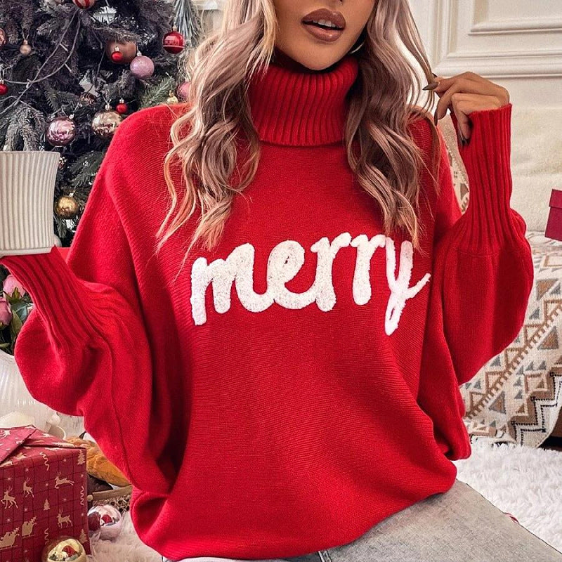 Casual High Neck Winter Loose Knitted Sweaters