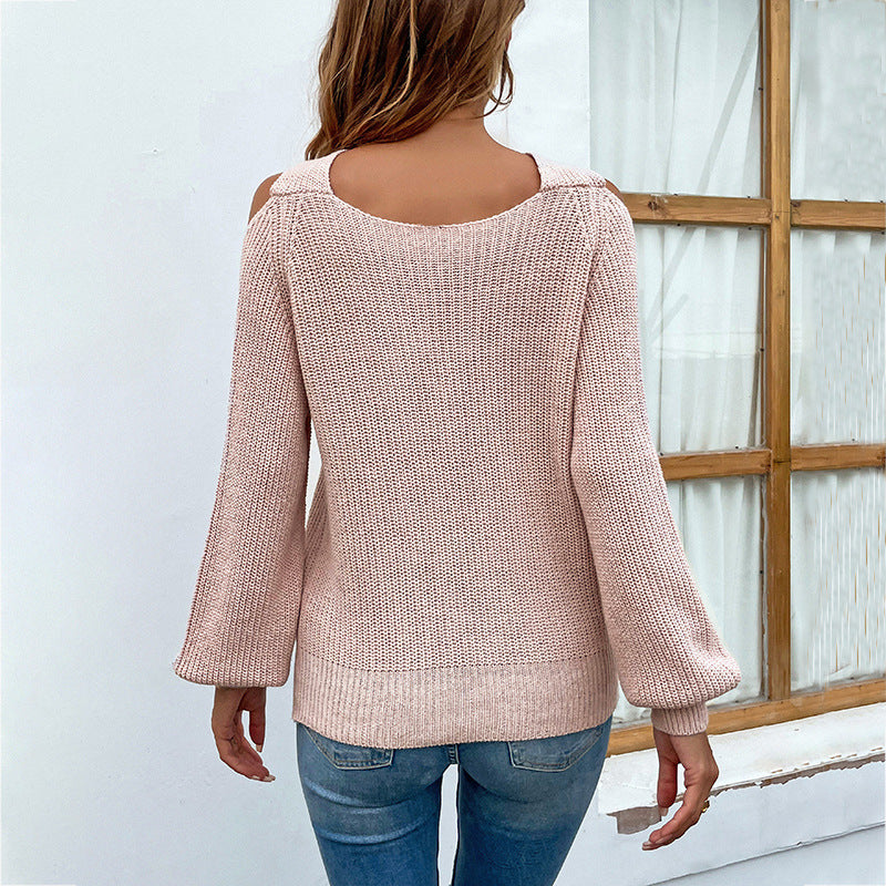 Fashion Crossed Fall Women Knitted Sweaters