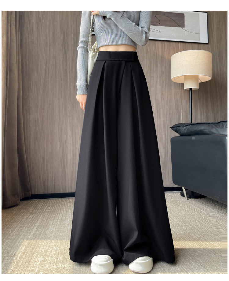 Casual High Waist Loose Wide Legs Straight Pants