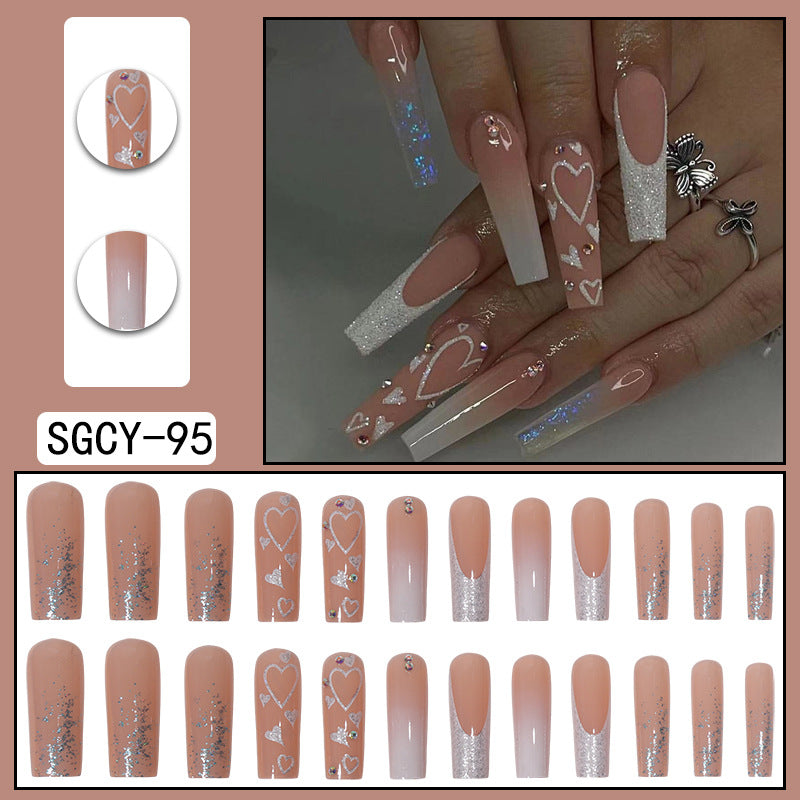 Fashion Gradient Color Extra Long Press on Nails