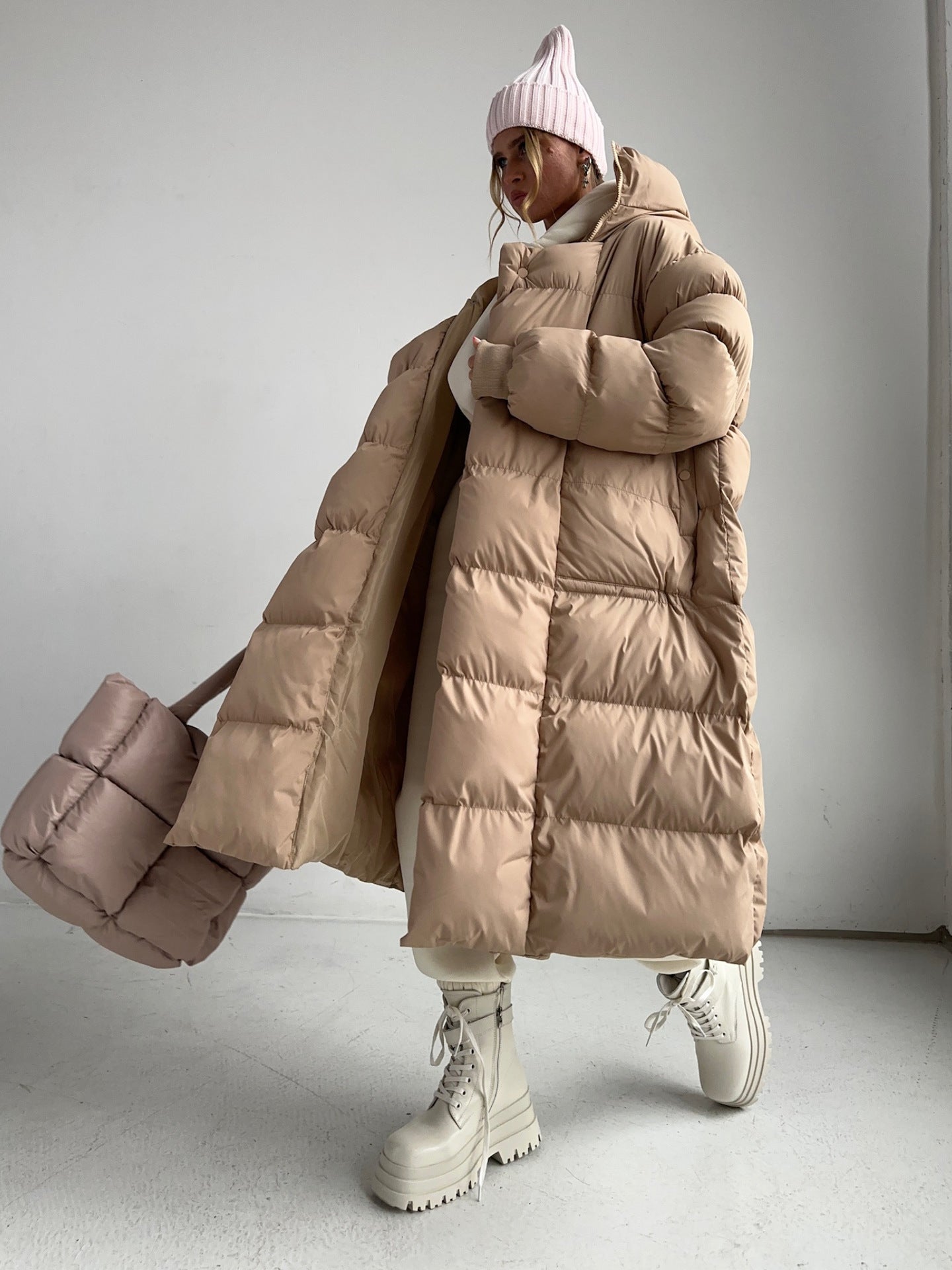Casual Women Warm Cotton Long Overcoats for Winter