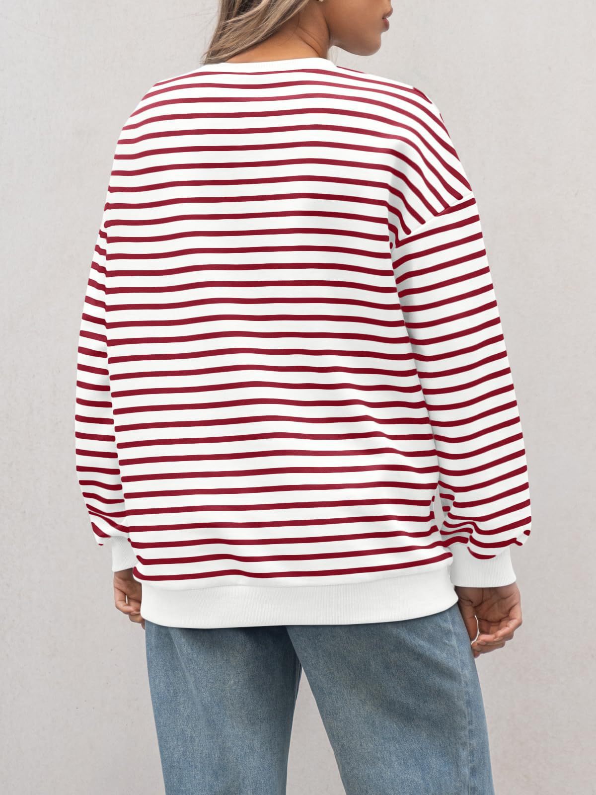 Casual Striped Long Sleeves Sports Hoodies