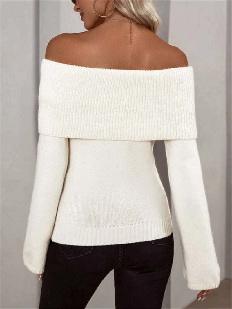 Sexy Off The Shoulder Knitted Women Sweaters