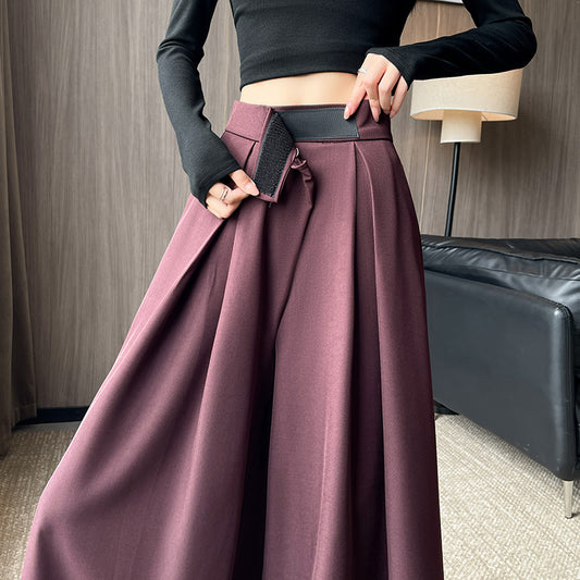 Casual High Waist Loose Wide Legs Straight Pants