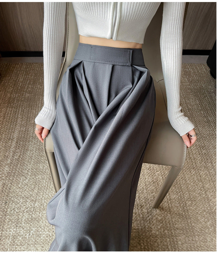 Casual High Waist Loose Wide Legs Straight Pants