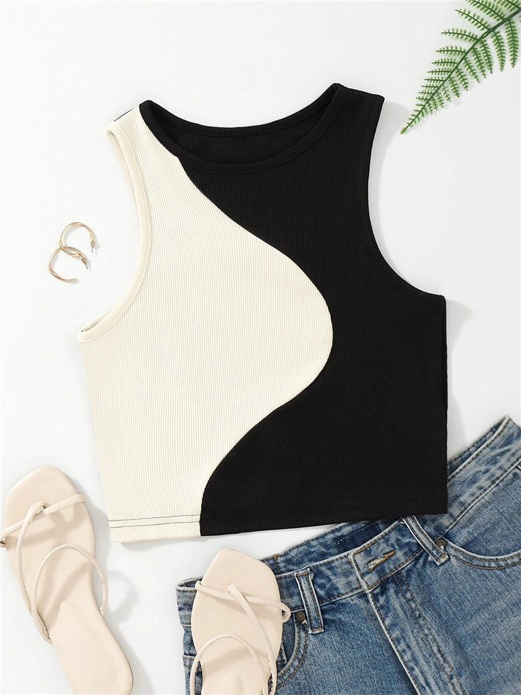 Sexy Round Neck Sleeveless Tank Tops