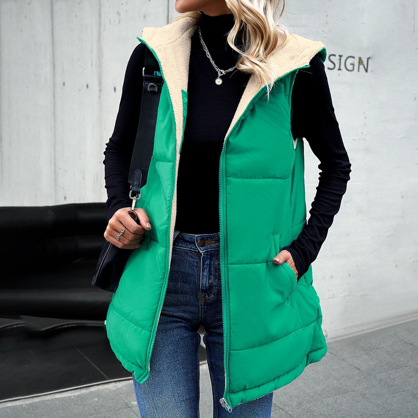 Casual Winter Women Vest Outerwear