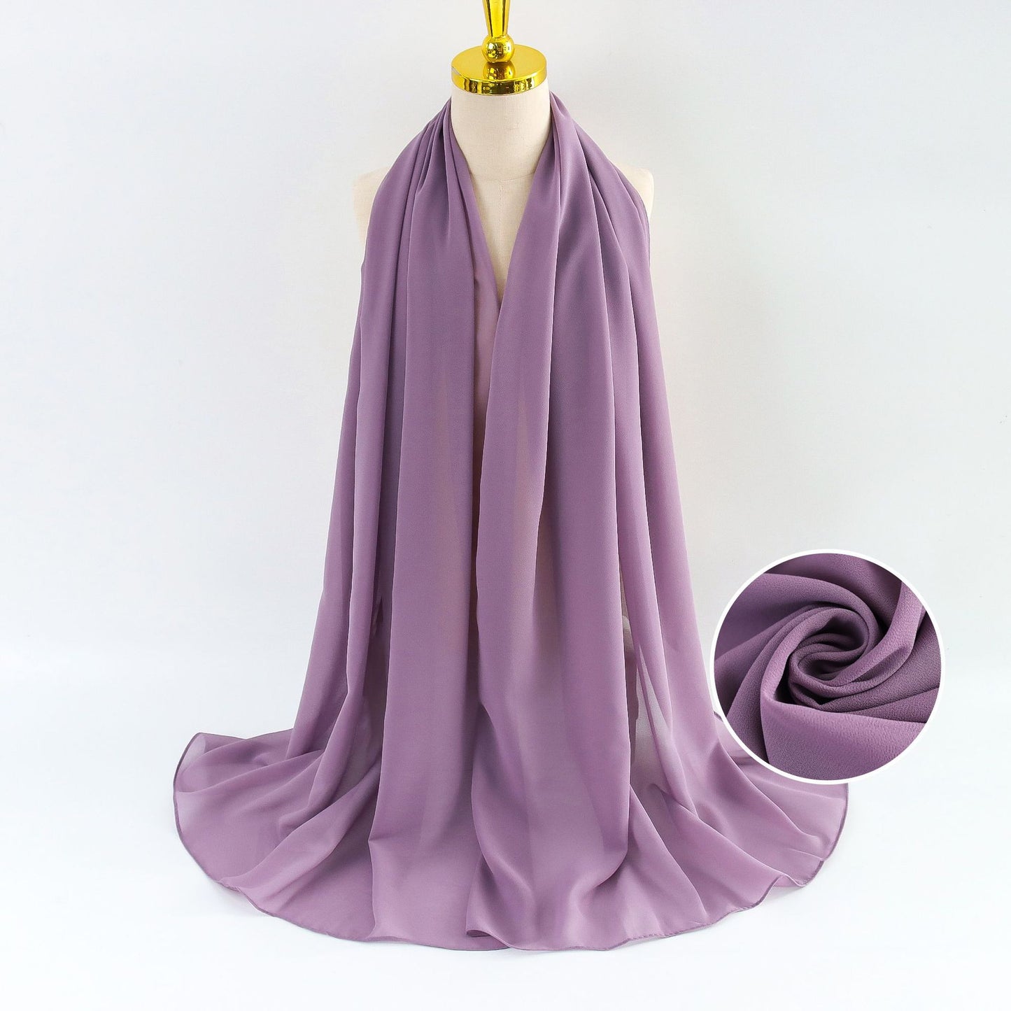 Women Pearl Chiffon Scarf Solid Color Bubble Towel Versatile Scarves