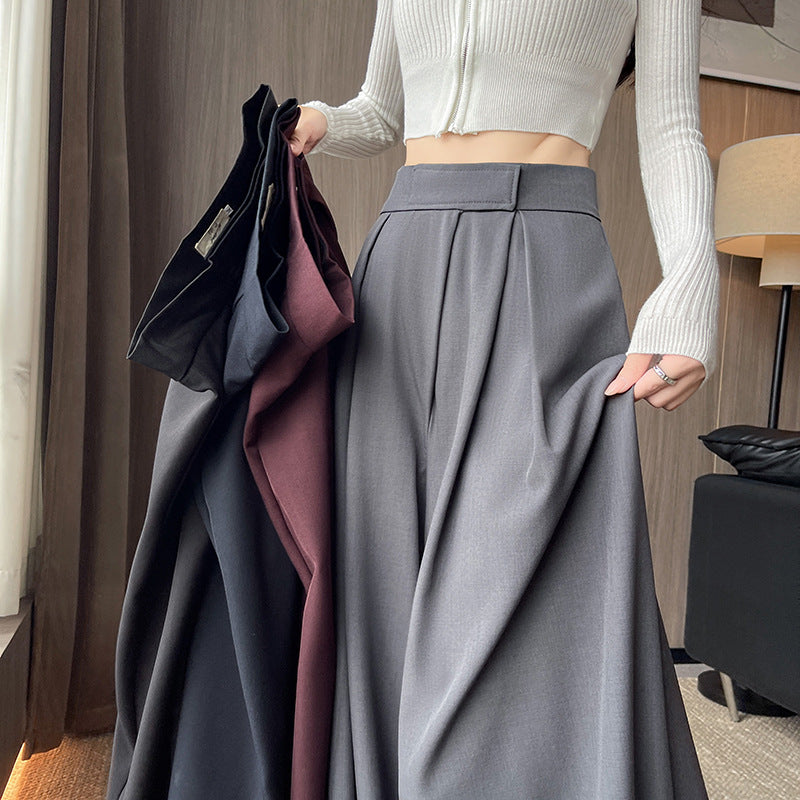 Casual High Waist Loose Wide Legs Straight Pants