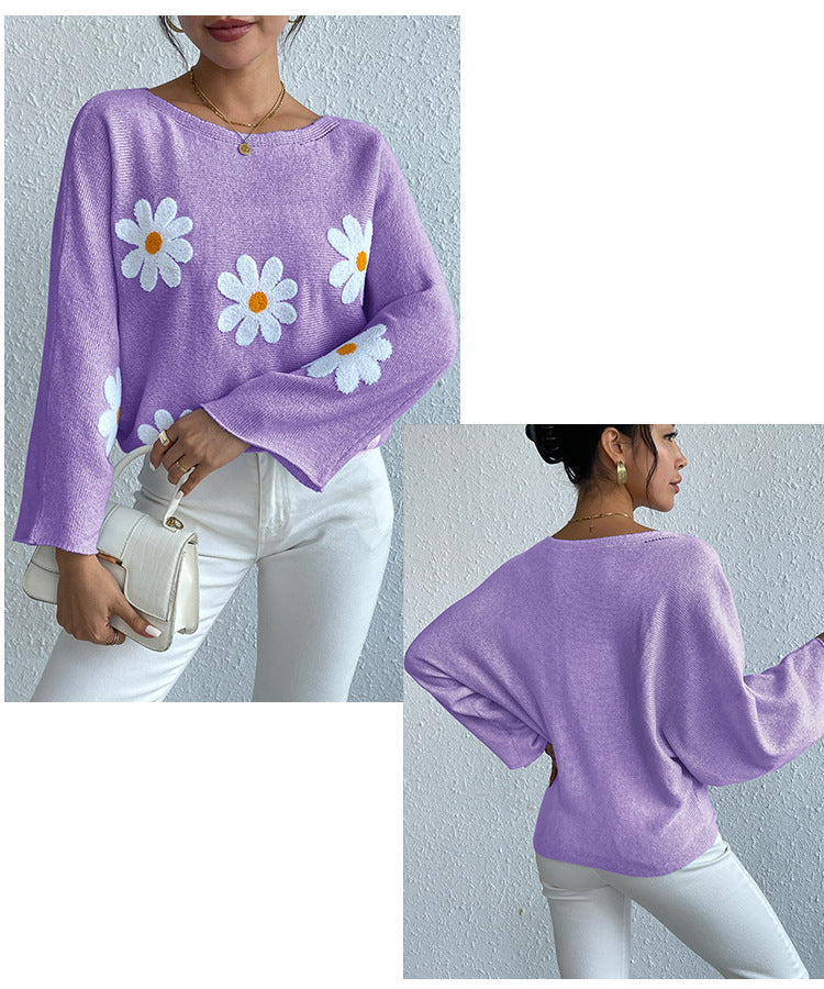 Casual Off The Shoulder Knitted Pullover Sweaters