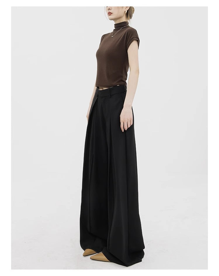 Casual High Waist Loose Wide Legs Pants