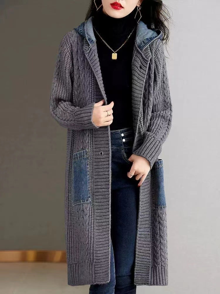 Casual Plus Sizes Knitted Cardigan Jacket Coats