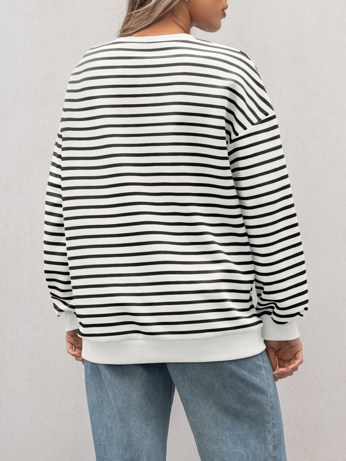 Casual Striped Long Sleeves Sports Hoodies