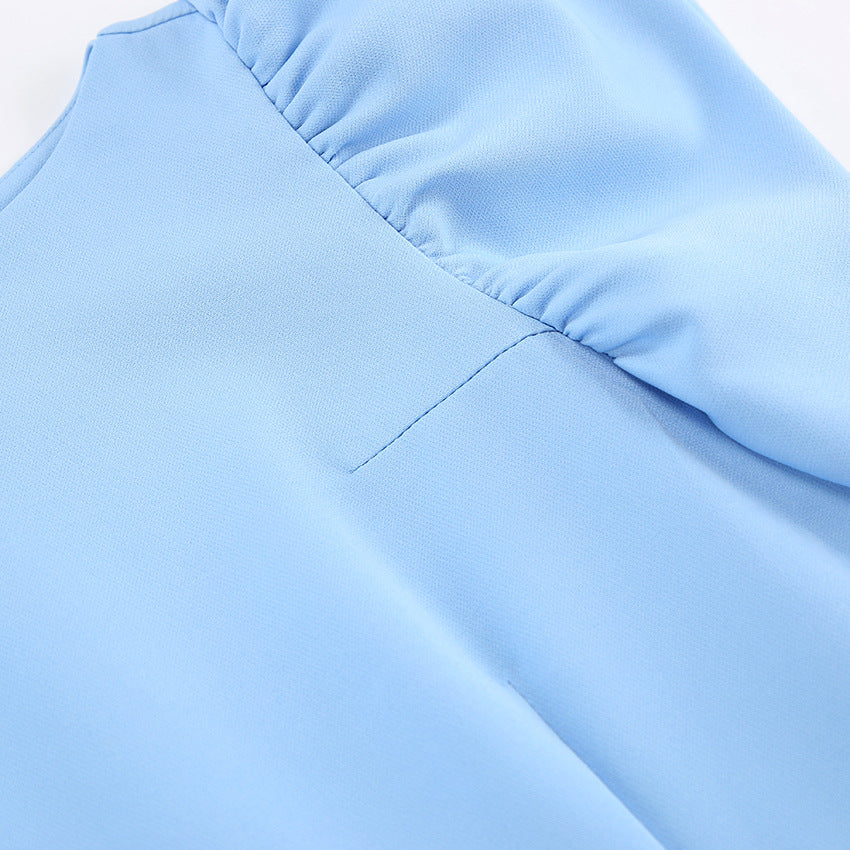 Summer Blue Bodycon Midi Dresses