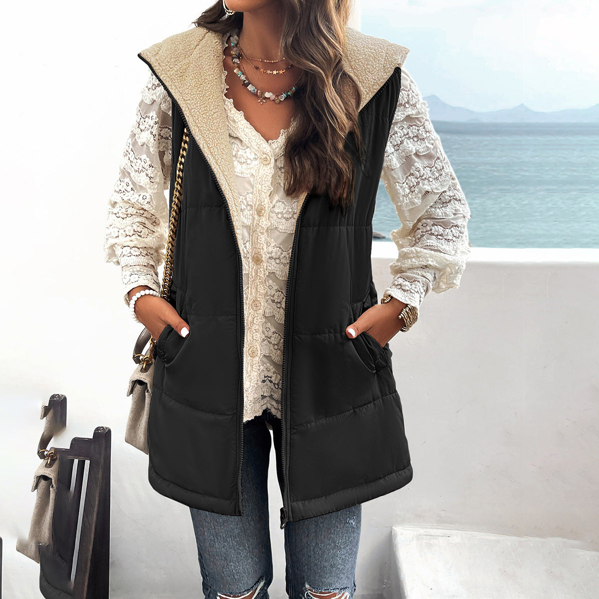 Casual Winter Women Vest Outerwear