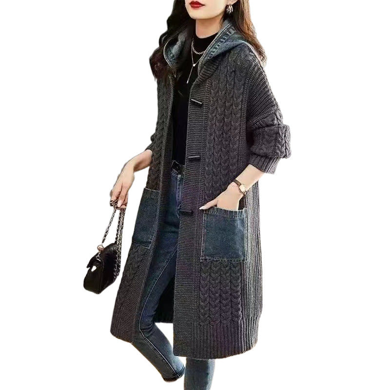 Casual Plus Sizes Knitted Cardigan Jacket Coats