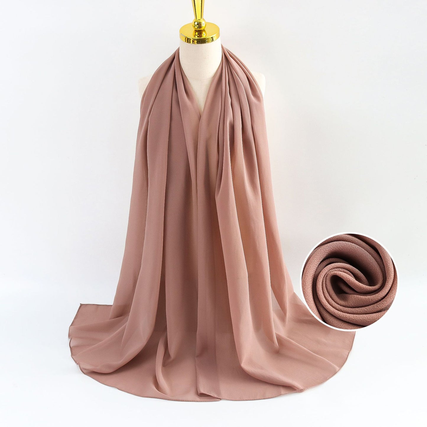 Women Pearl Chiffon Scarf Solid Color Bubble Towel Versatile Scarves