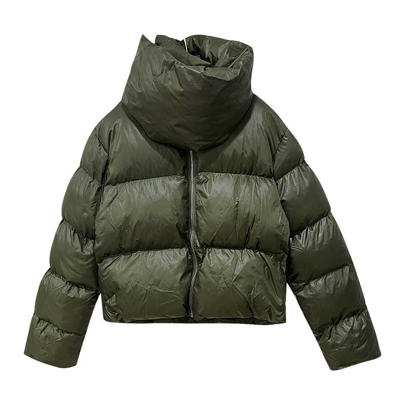 Winter Street Style Scarf Warm Short Jacket Coats