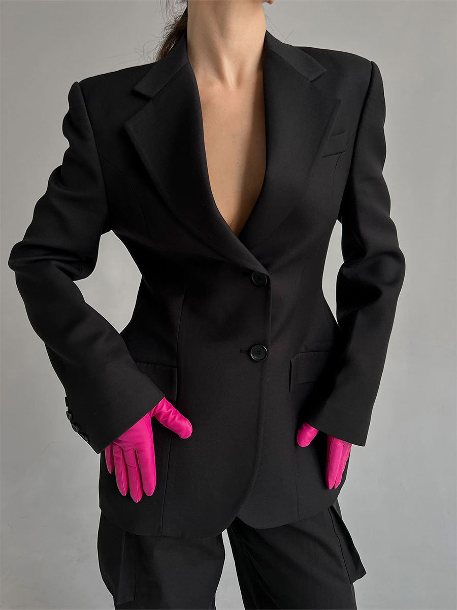 Designed Luxury Black Women Blazer Coats