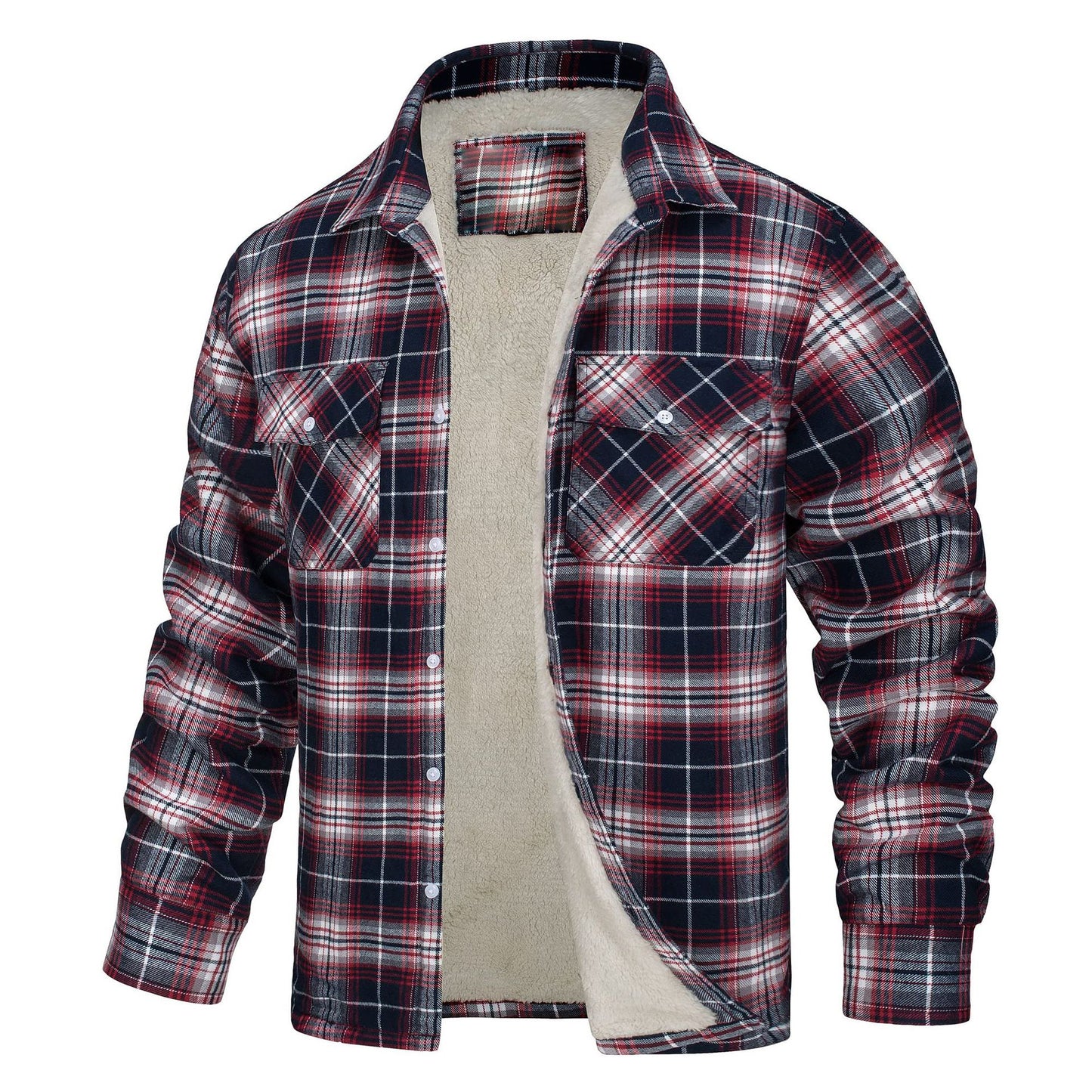 Casual Long Sleeves Thicken Shirts Jackets for Men
