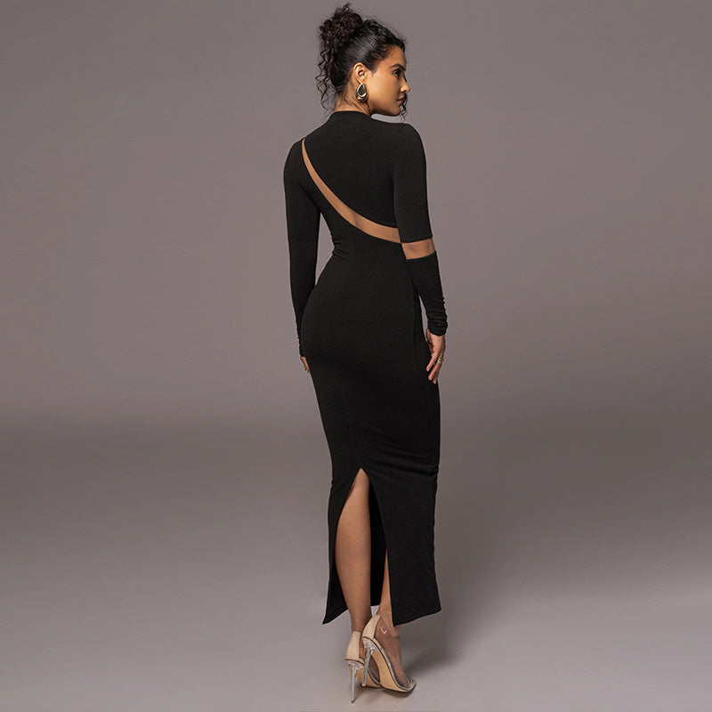 Sexy Fashion Backless Long Sleeves Dresses
