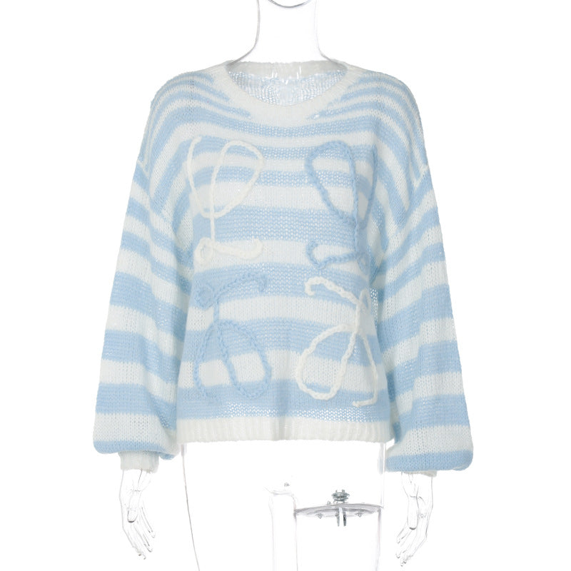 Sweety Round Neck Knitted Women Sweaters