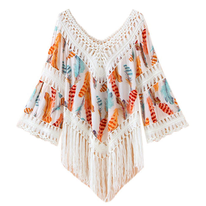 Summer Bohemia Loose Trumpet Sleeves Tops