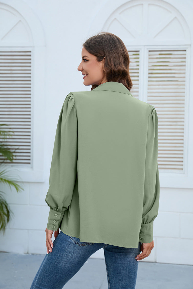 Casual Chiffon Long Sleeves Blouses for Women