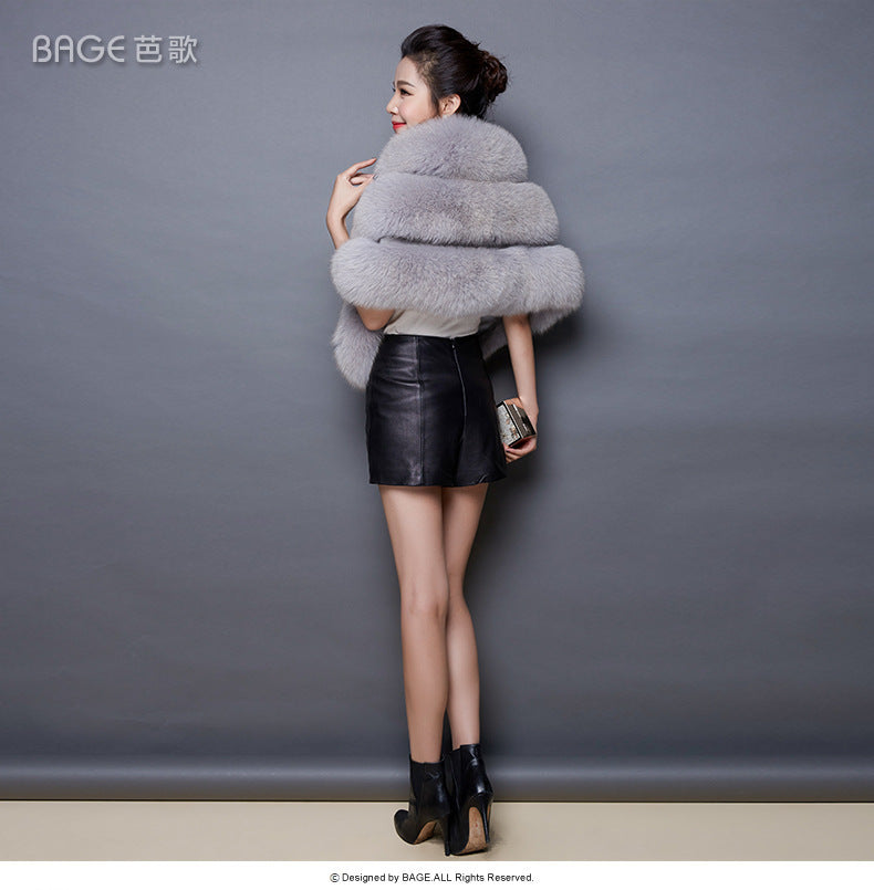 Elegant Warm Faux Fur Capes for Women