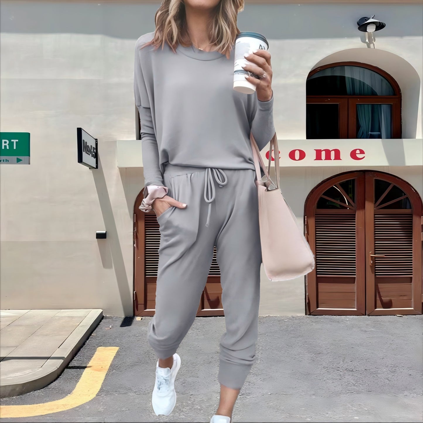 Casual Fall Long Sleeves Blouses and Pants