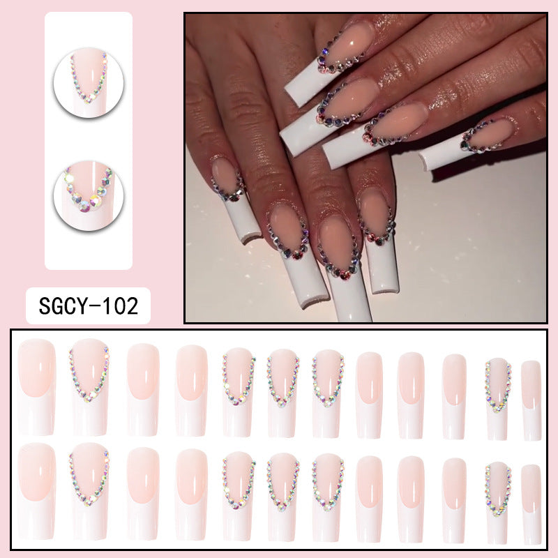 Fashion Gradient Color Extra Long Press on Nails