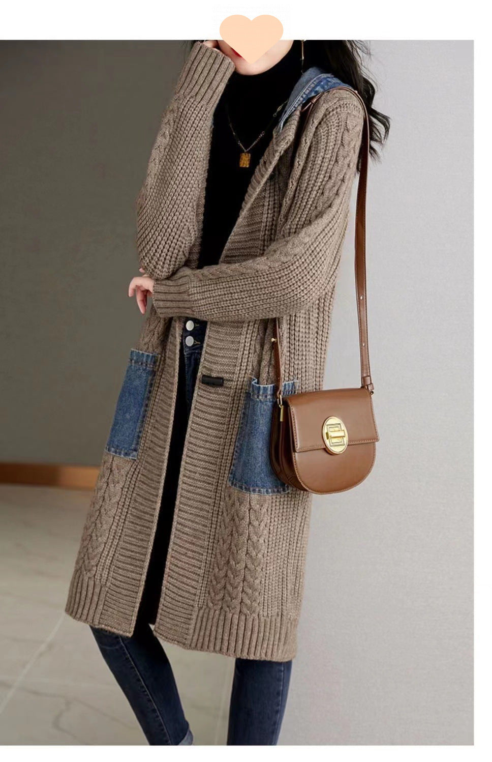 Casual Plus Sizes Knitted Cardigan Jacket Coats