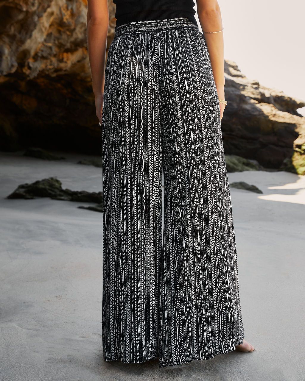 Summer Split Front Wide Legs Pants for Holiday
