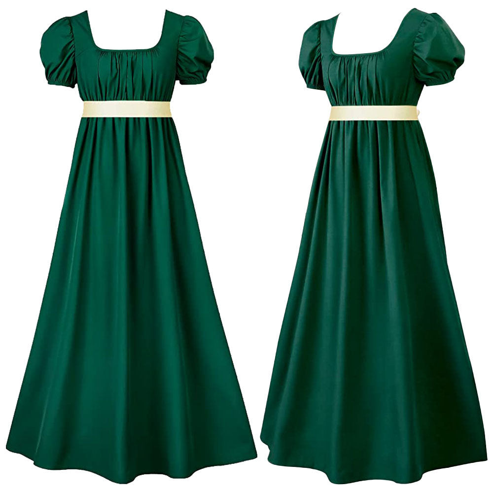 Bridgton Vintage Regency High Waist Victorian Prom Dress 1507