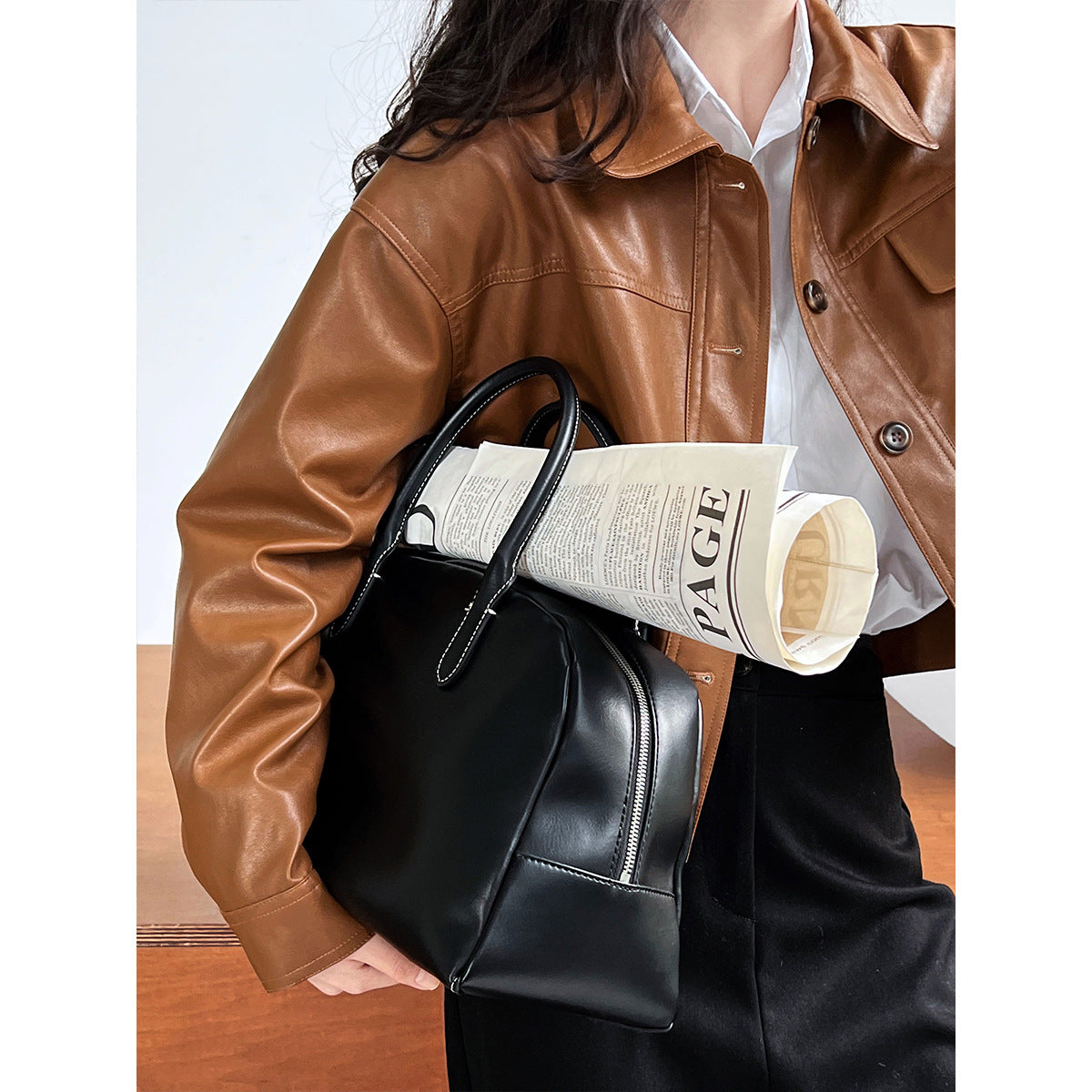 Classy PU Leather Motorcycle Jackets Coats
