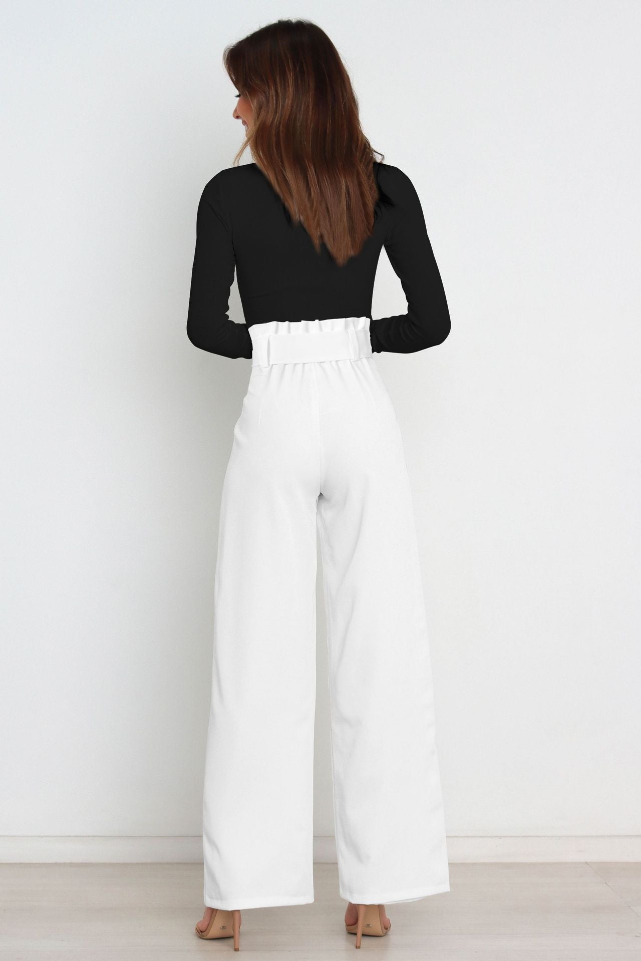 Elegant Office Lady Summer Wide Legs Pants