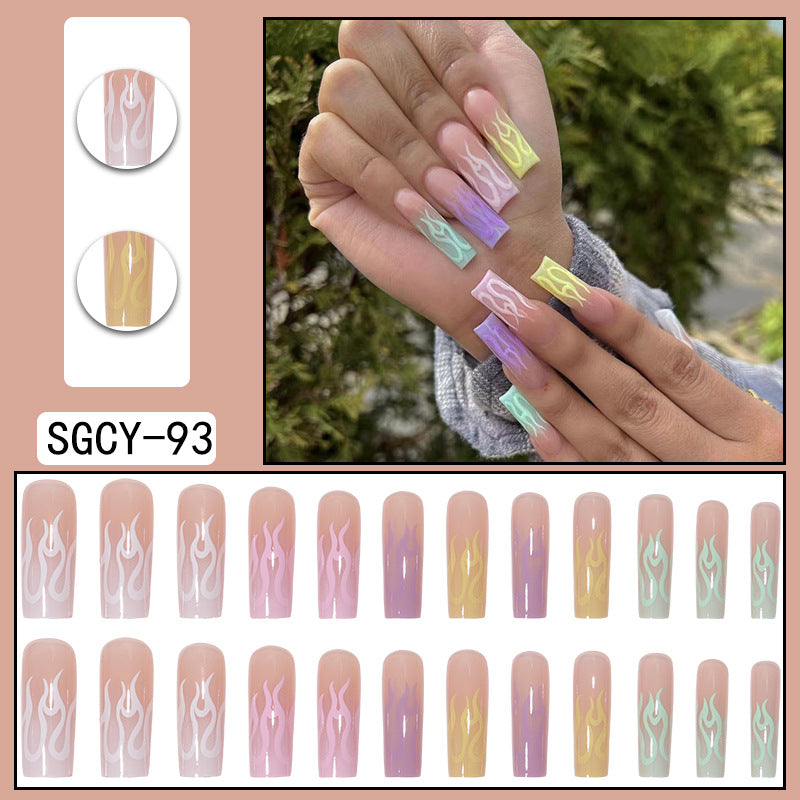 Fashion Gradient Color Extra Long Press on Nails